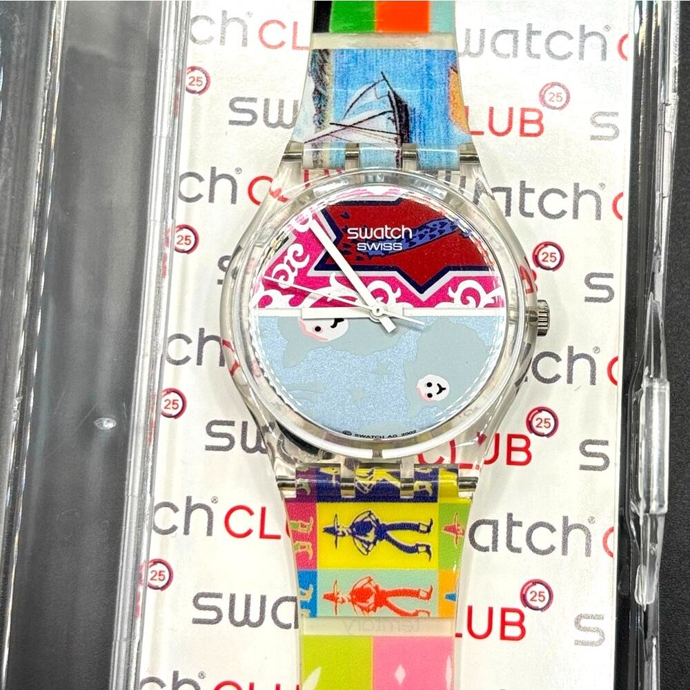Swatch GZ177 Lots Of Swatch 2002 Club Special Gent Unisex Watch NIB Vintage